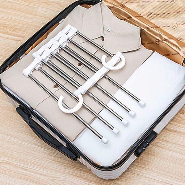 SpaceSaver 5-in-1 Stainless Steel Trouser Hanger 👖✨