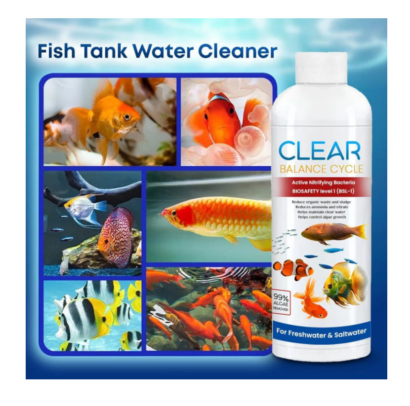 🐠 Crystal Clear Aquarium Cleaner 💧 | Algae Remover (Buy 1 Get 2 Free)