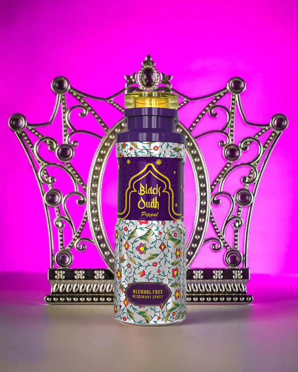 Black Oudh Alcohool Free DeoDorant Spray 200ml and Blue Star Concentrated Attar(Pack of 2)