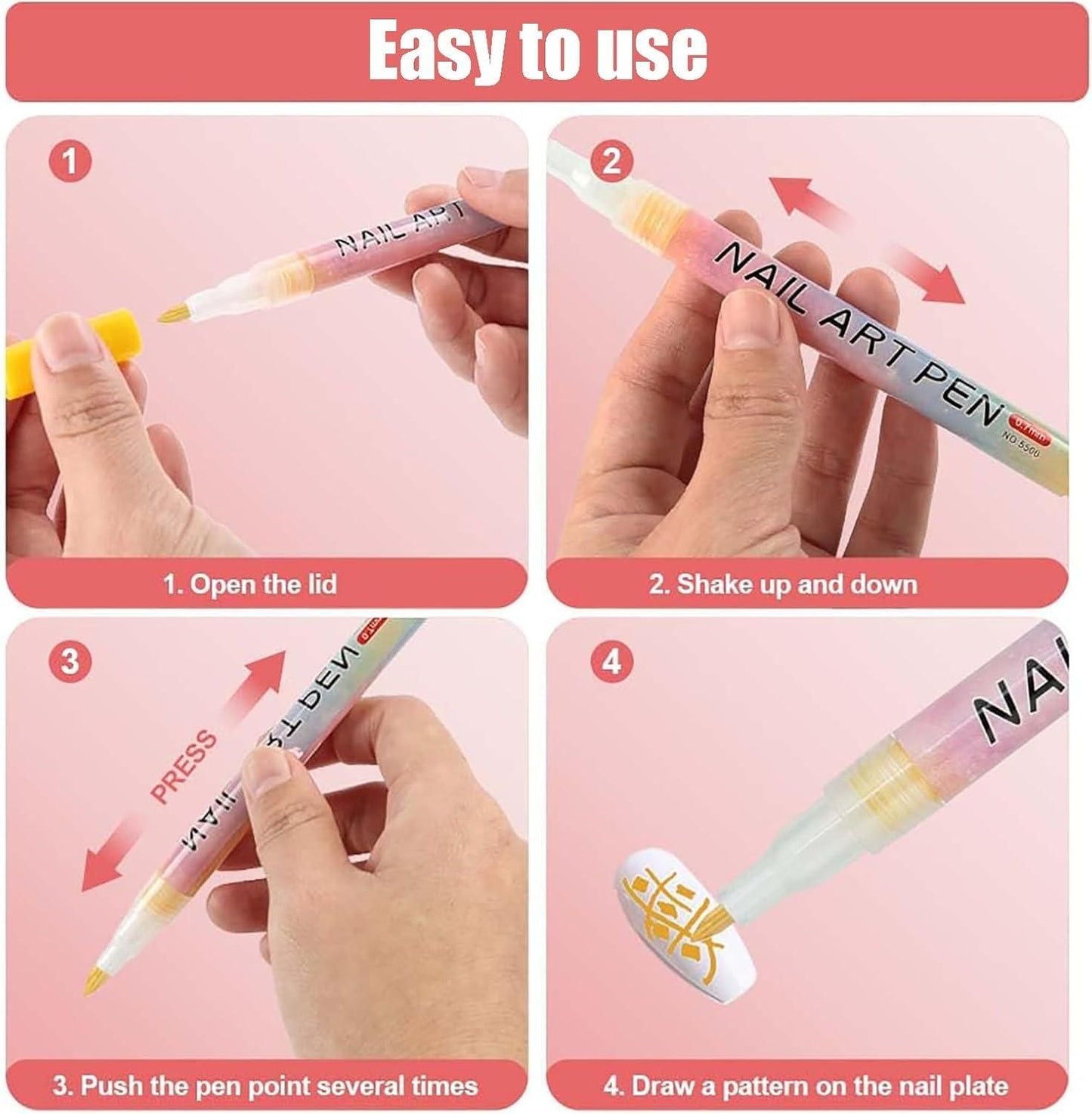✨ 12-Color Nail Art Pen Set | Salon-Style Designs at Home 💅🎨
