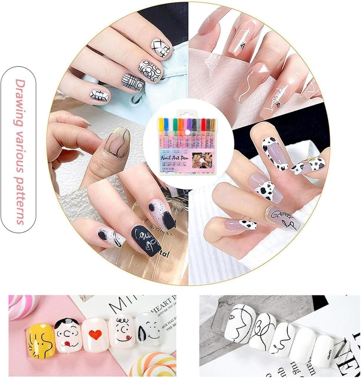 ✨ 12-Color Nail Art Pen Set | Salon-Style Designs at Home 💅🎨