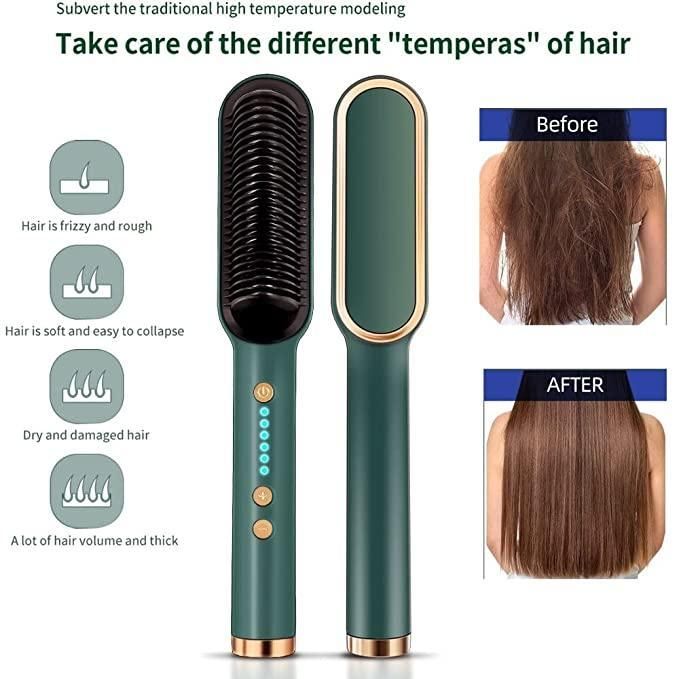 3-in-1 Ionic Hair Straightening Brush 💇‍♀️