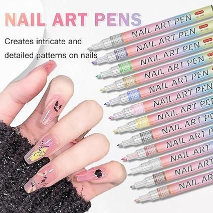 ✨ 12-Color Nail Art Pen Set | Salon-Style Designs at Home 💅🎨