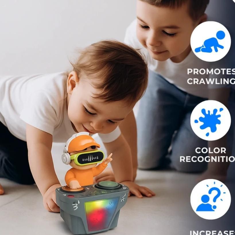 DJ Coco Musical Dancing Toy – LED Lights & Smart Movement 🕺🎵