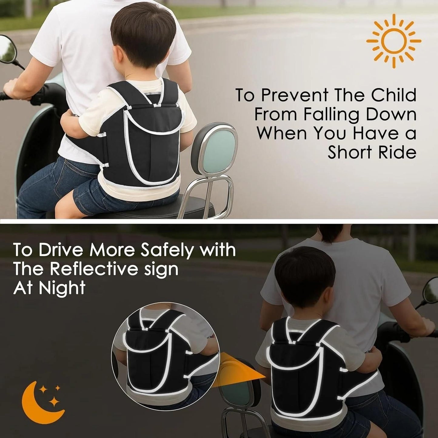 🛡️ Kids Safety Belt for Bike | Secure Ride Protection 👶✨
