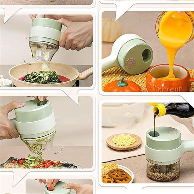 4-in-1 Electric Vegetable Cutter ⚡🥗