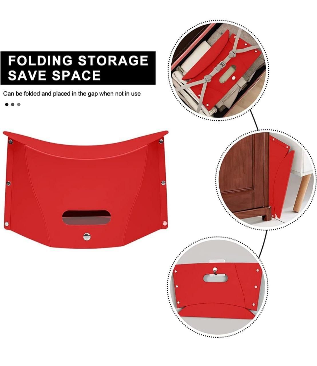 Sturdy & Lite Weight Portable Folding Plastic Stool (Assorted Colors)