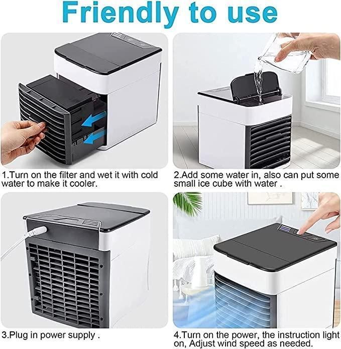 🌬️ Mini Air Cooler Fan | Portable Personal AC ❄️💧