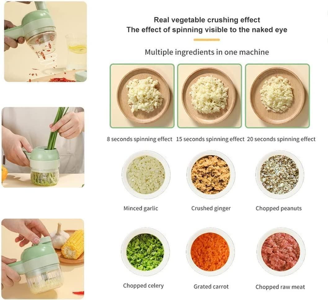 4-in-1 Electric Vegetable Cutter ⚡🥗
