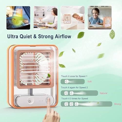 CoolMist Rechargeable Mini USB Fan with Water Spray 🌬️💧