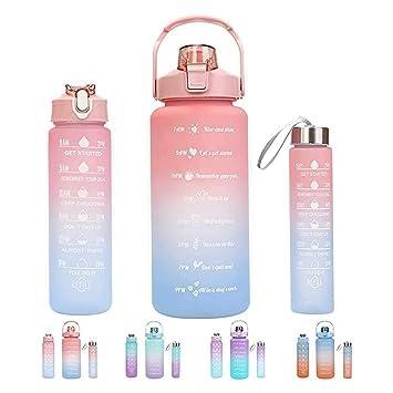 3-Pack Motivational Water Bottles Set 💧⏰