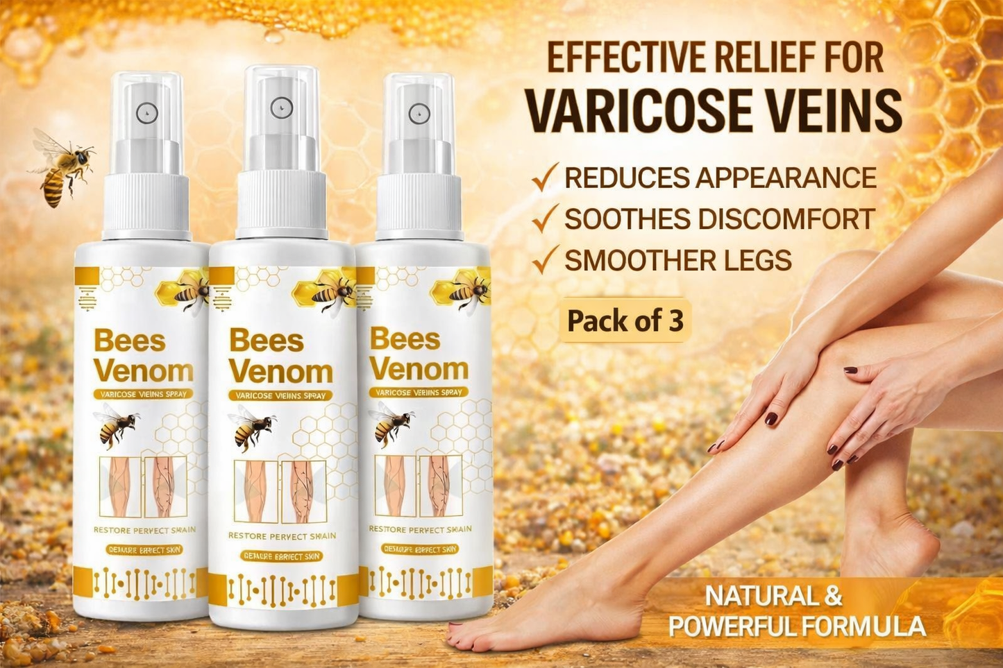 BeeGlow Pain Repair Spray – Soothing Discomfort 🐝✨