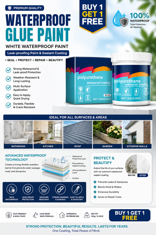 💧✨ AquaShield Waterproof Glue Paint™ | Buy 1 Get 1 FREE