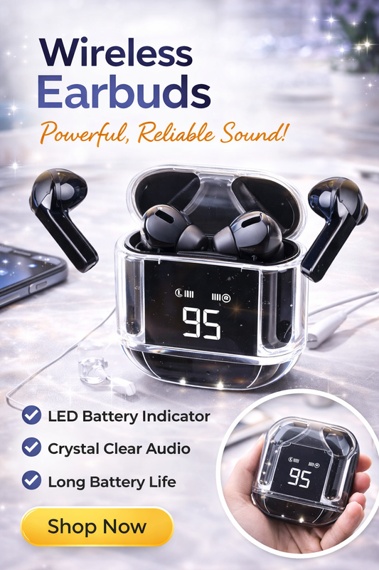 Crystal Wireless Earbuds 🎧✨