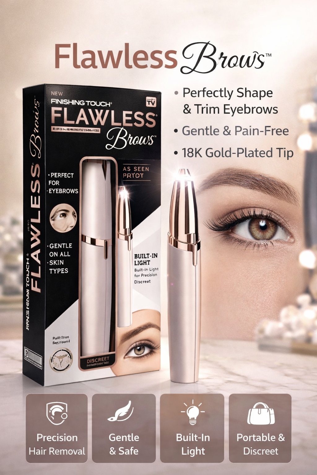 Flawless Precision Eyebrow Trimmer for Women ✨💁‍♀️