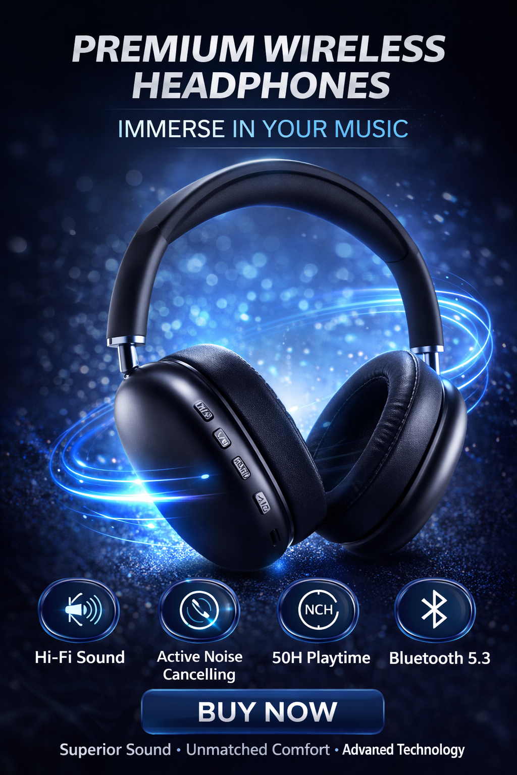 Bass Blast Bluetooth Headphones 🎧🔥