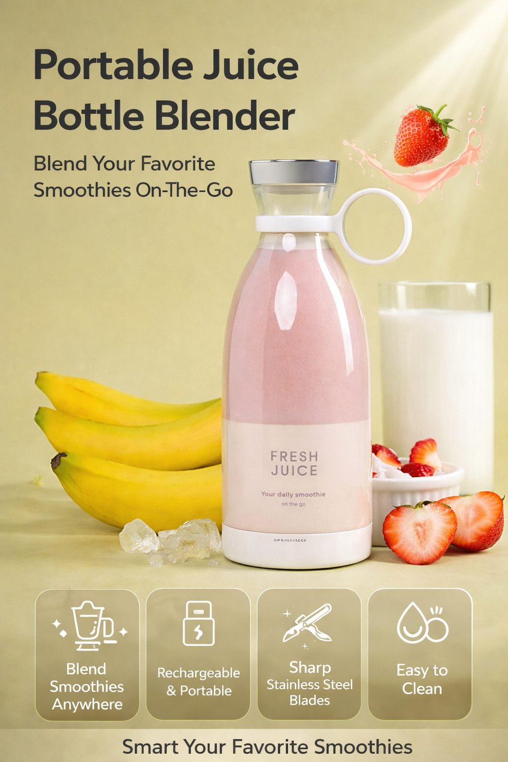 Portable USB Mini Juice Blender – Fresh Juice Anytime 🥤⚡