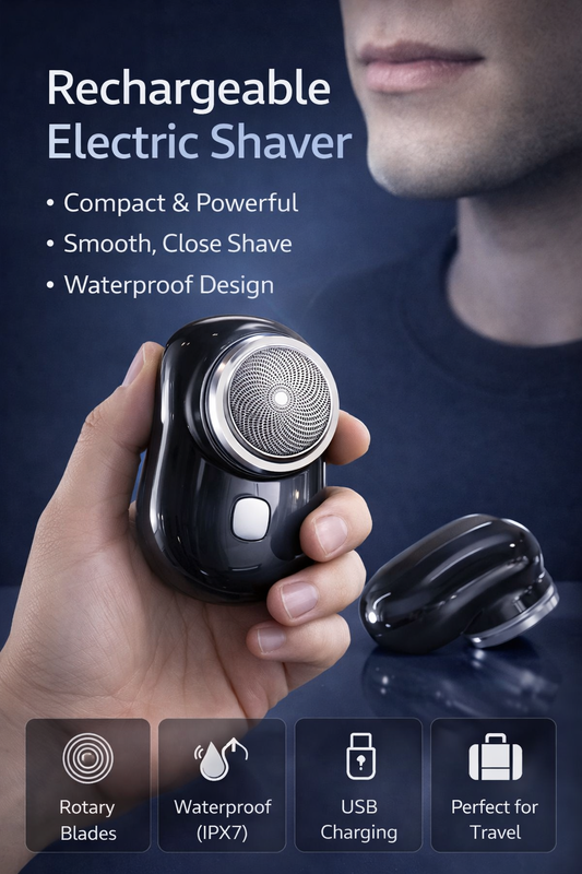 PocketTrim Mini Electric Shaver – Compact Grooming Power ⚡🪒
