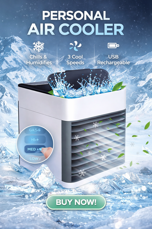 🌬️ Mini Air Cooler Fan | Portable Personal AC ❄️💧