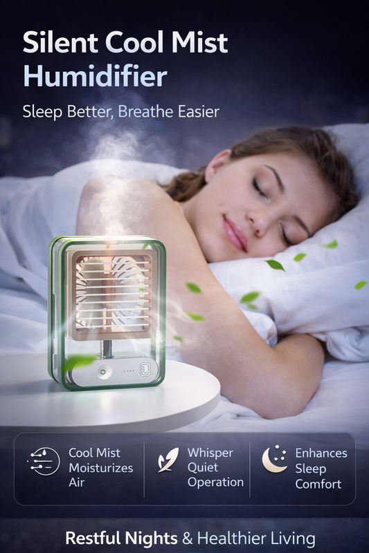 CoolMist Rechargeable Mini USB Fan with Water Spray 🌬️💧