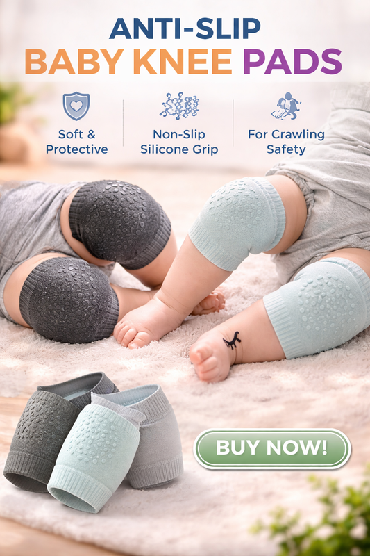 🛡️ Baby Knee Pads (2 Pairs) | Safe Crawling Protection 💖