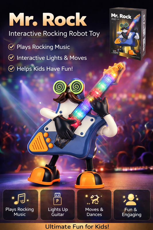 Mr. Rock Robotic Dancing Toy – Musical Light & Dance Fun 🎷🤖