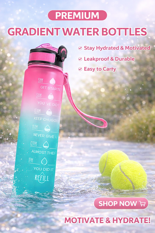 1L Sport Print Gym Water Bottle 💧🏋️