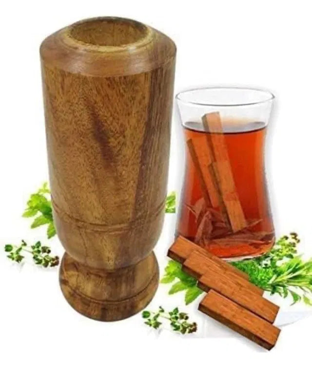 🌿 Herbal Wooden Tumbler | Natural Wellness Drink Cup 🪵